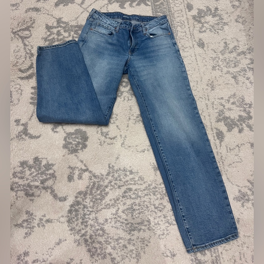 Old Navy Blue Straight Jeans Classic Style